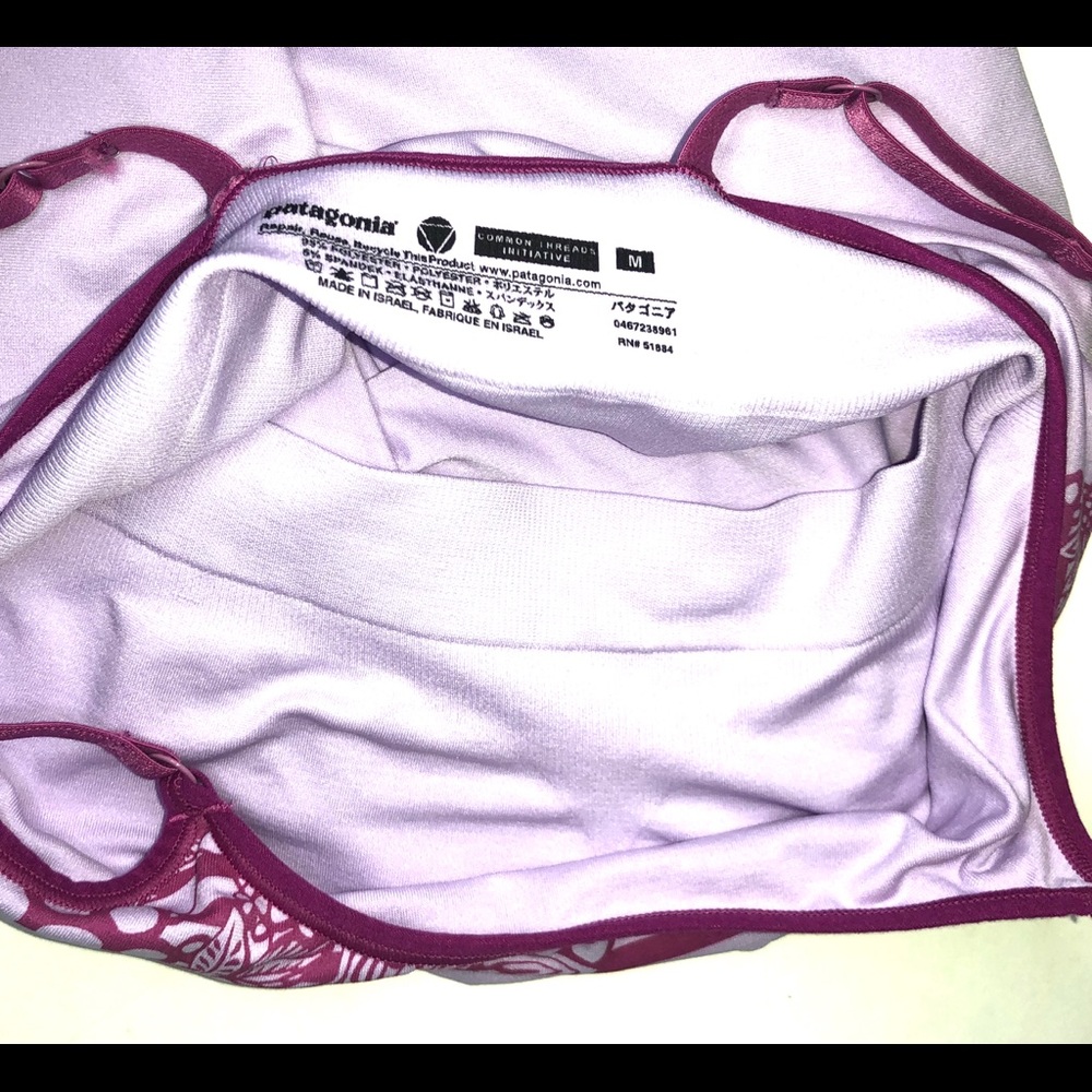 Patagonia Spaghetti Strap Purple Floral Tank Top - Picture 9 of 13